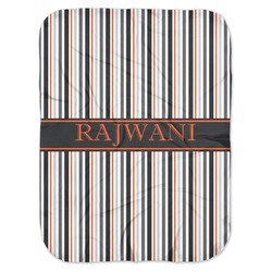Gray Stripes Baby Swaddling Blanket (Personalized)