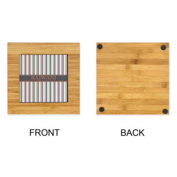 Gray Stripes Bamboo Trivet with 6" Tile - APPROVAL