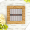 Gray Stripes Bamboo Trivet with 6" Tile - LIFESTYLE