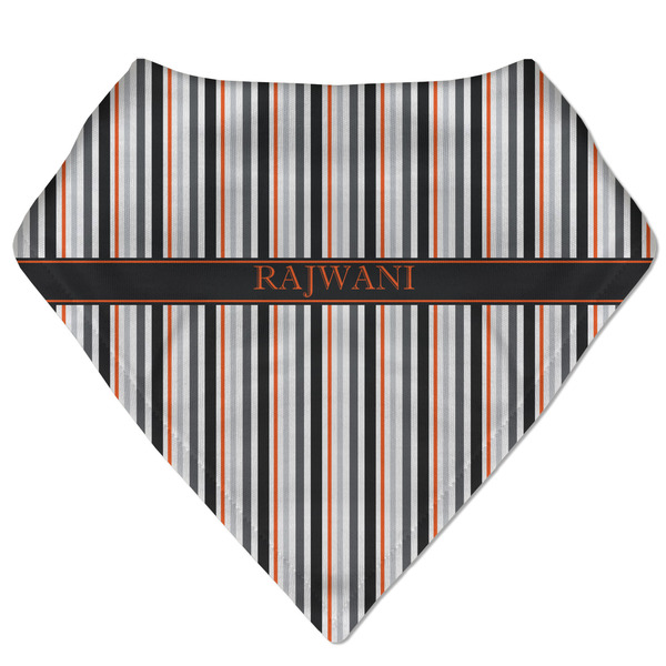 Custom Gray Stripes Bandana Bib (Personalized)