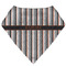 Gray Stripes Bandana Bib (Personalized)