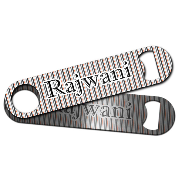 Gray Stripes Bar Bottle Opener - Main