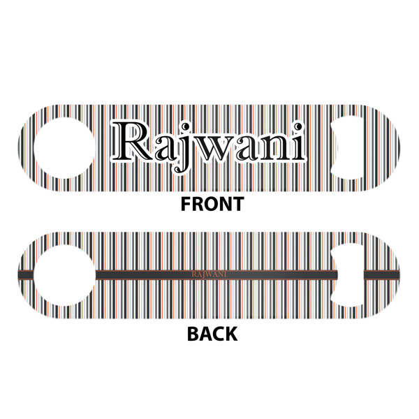 Gray Stripes Bar Bottle Opener - White - Approval