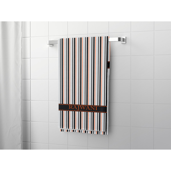 Gray Stripes Bath Towel - LIFESTYLE
