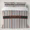 Gray Stripes Duvet Cover Set - King (Personalized)