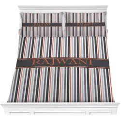 Gray Stripes Comforters (Personalized)