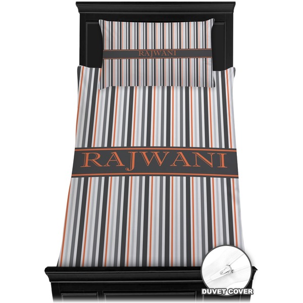 Gray Stripes Bedding Set (Twin) - Duvet