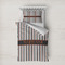 Gray Stripes Bedding Set- Twin XL Lifestyle - Duvet