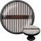 Gray Stripes Black Custom Cabinet Knob (Front and Side)