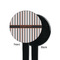 Gray Stripes Black Plastic 7" Stir Stick - Single Sided - Round - Front & Back