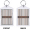 Gray Stripes Bling Keychain (Front + Back)