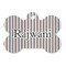 Gray Stripes Bone Shaped Dog ID Tag (Personalized)