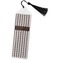 Gray Stripes Bookmark with tassel - Flat
