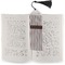 Gray Stripes Bookmark with tassel - In book