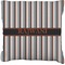 Gray Stripes Burlap Pillow 22"