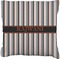 Gray Stripes Faux-Linen Throw Pillow 20" (Personalized)