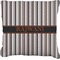 Gray Stripes Faux-Linen Throw Pillow 26" (Personalized)