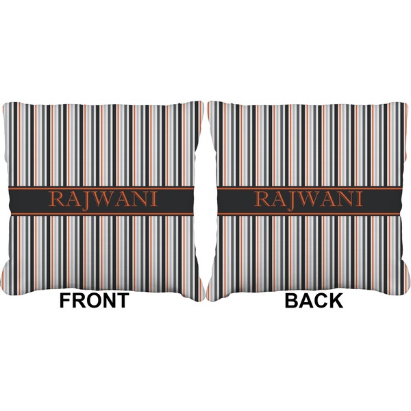 Gray Stripes Burlap Pillow Approval