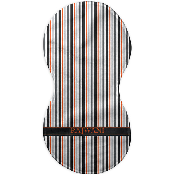 Gray Stripes Burp Peanut Shaped Flat