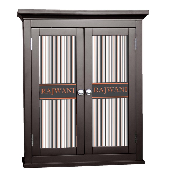 Custom Gray Stripes Cabinet Decal - Medium (Personalized)