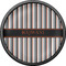 Gray Stripes Cabinet Knob - Black - Front