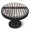 Gray Stripes Cabinet Knob - Black - Side
