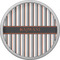 Gray Stripes Cabinet Knob - Nickel - Front