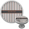 Gray Stripes Cabinet Knob - Nickel - Multi Angle