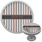 Gray Stripes Cabinet Knob (Silver) (Personalized)