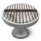 Gray Stripes Cabinet Knob - Nickel - Side