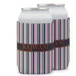 Gray Stripes Can Cooler (12 oz) w/ Name or Text
