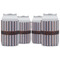 Gray Stripes Can Cooler (12 oz) - Set of 4 w/ Name or Text