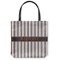 Gray Stripes Canvas Tote Bag - Small - 13"x13" (Personalized)
