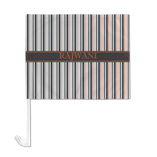 Gray Stripes Car Flag - Large - FRONT