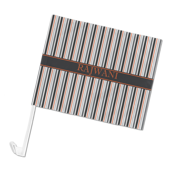 Custom Gray Stripes Car Flag - Large (Personalized)