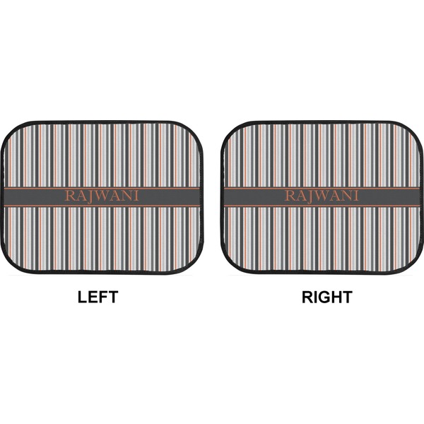 Gray Stripes Car Floor Mats (Back Seat) (Approval)