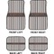 Gray Stripes Car Floor Mats Set (2F + 2B)