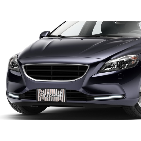 Gray Stripes Car License Plate Lifestyle