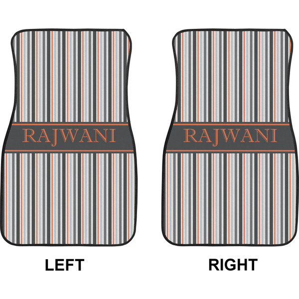 Gray Stripes Car Mat Front - Approval
