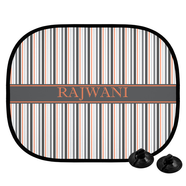 Custom Gray Stripes Car Side Window Sun Shade (Personalized)