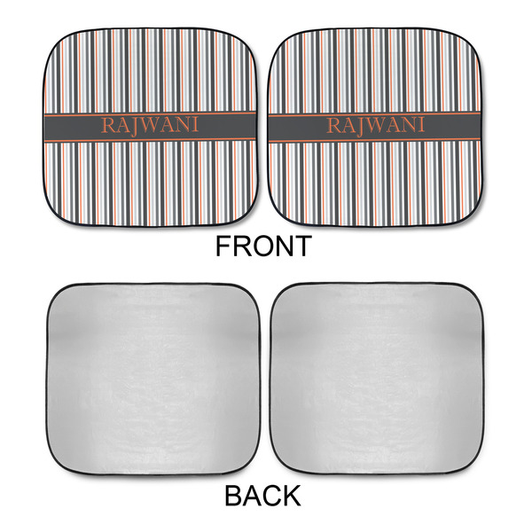 Gray Stripes Car Sun Shades - APPROVAL