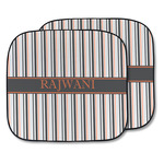 Gray Stripes Car Sun Shade - Two Piece (Personalized)