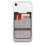 Gray Stripes 2-in-1 Cell Phone Credit Card Holder & Screen Cleaner (Personalized)