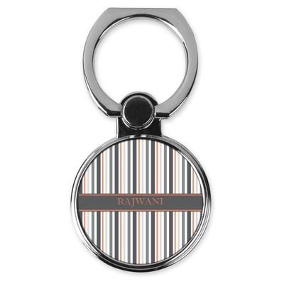 Gray Stripes Cell Phone Ring Stand & Holder (Personalized)