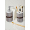 Gray Stripes Ceramic Bathroom Accessories - LIFESTYLE (toothbrush holder & soap dispenser)