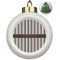 Gray Stripes Ceramic Christmas Ornament - Xmas Tree (Front View)