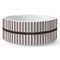 Gray Stripes Ceramic Dog Bowl - Medium - Front