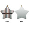Gray Stripes Ceramic Flat Ornament - Star Front & Back (APPROVAL)