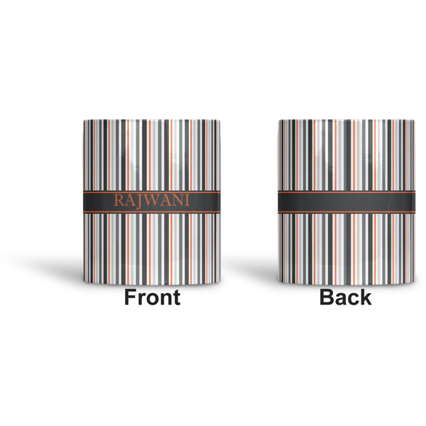 Gray Stripes Ceramic Pen Holder - Apvl
