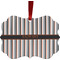 Gray Stripes Christmas Ornament (Front View)